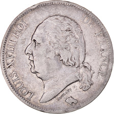 Monnaie, France, Louis XVIII, 5 Francs, 1818, Rouen, TB+, Argent, Gadoury:614