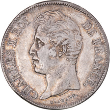Münze, Frankreich, Charles X, 5 Francs, 1827, Lille, SS, Silber, KM:728.13