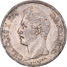 Moneta, Francia, Charles X, 5 Francs, 1827, Bayonne, BB, Argento, KM:728.8