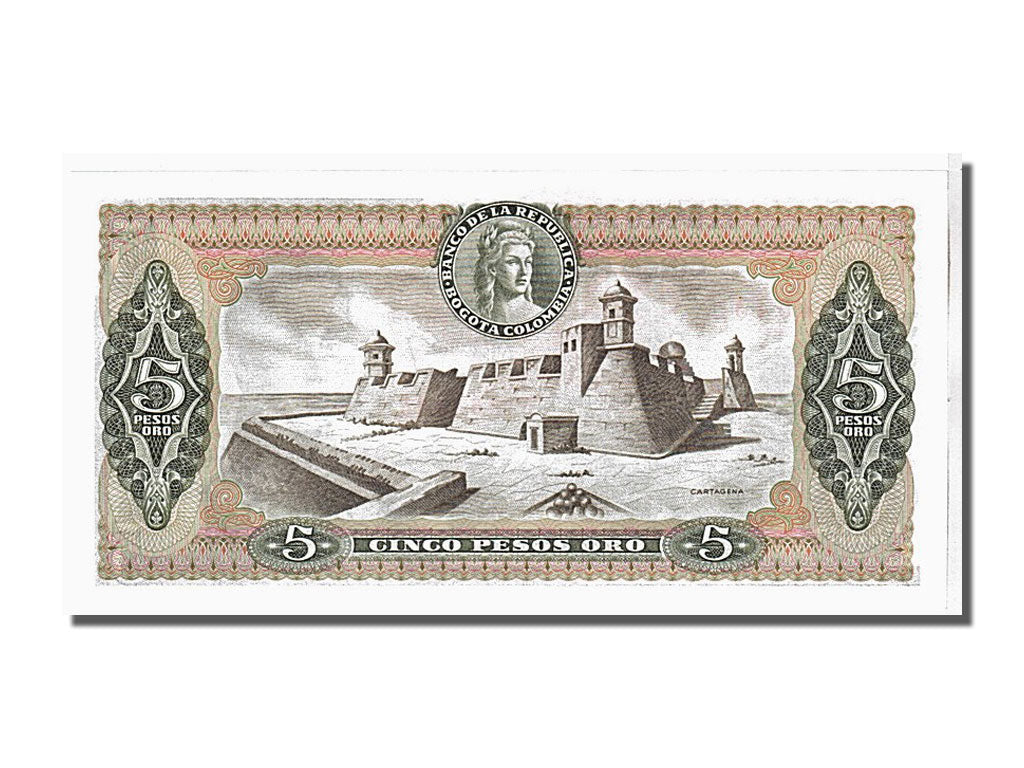 Geldschein, Kolumbien, 5 Pesos Oro, 1978, UNZ