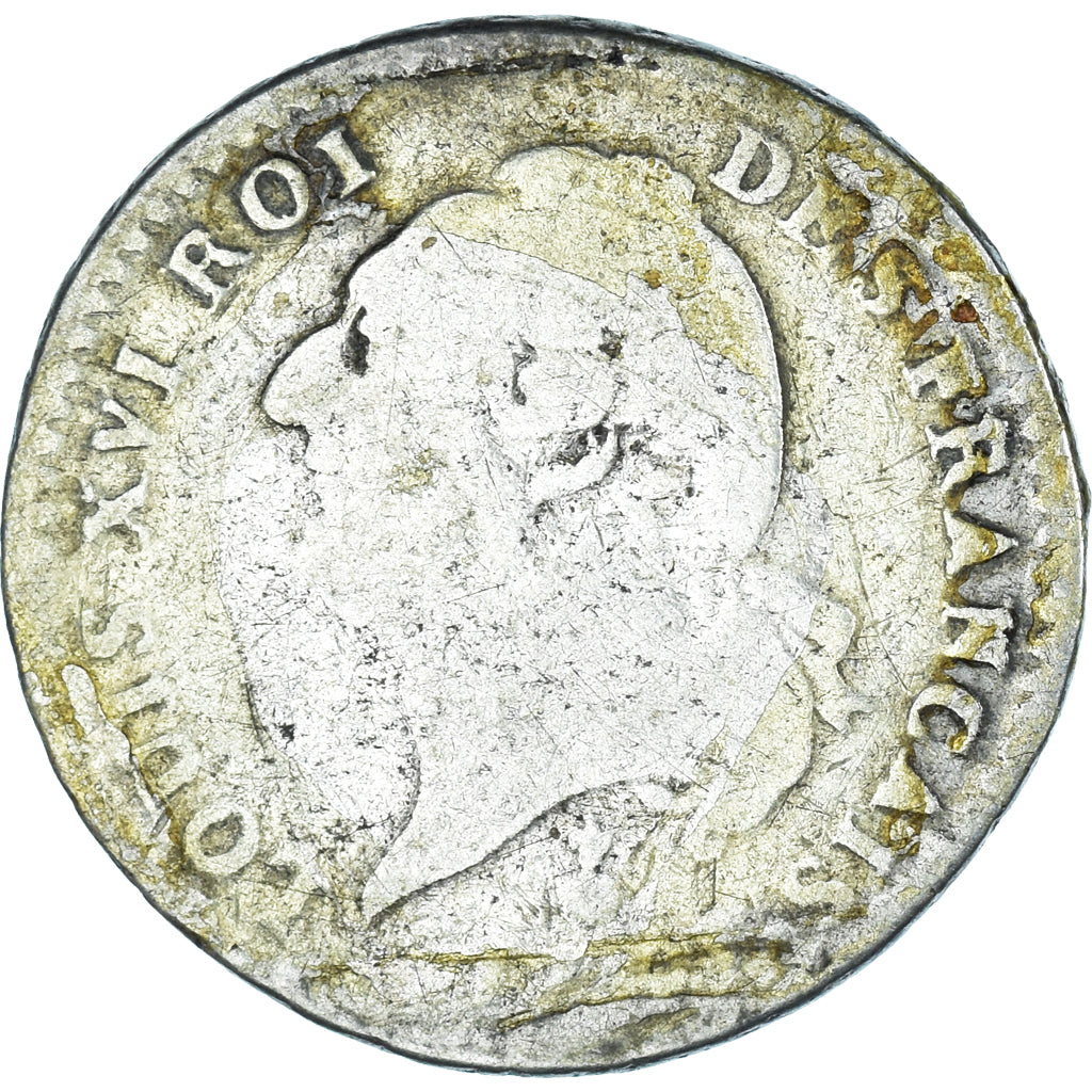 Coin, France, Louis XVI, 15 sols français, 1791 / AN 3, Metz, VF(20-25)