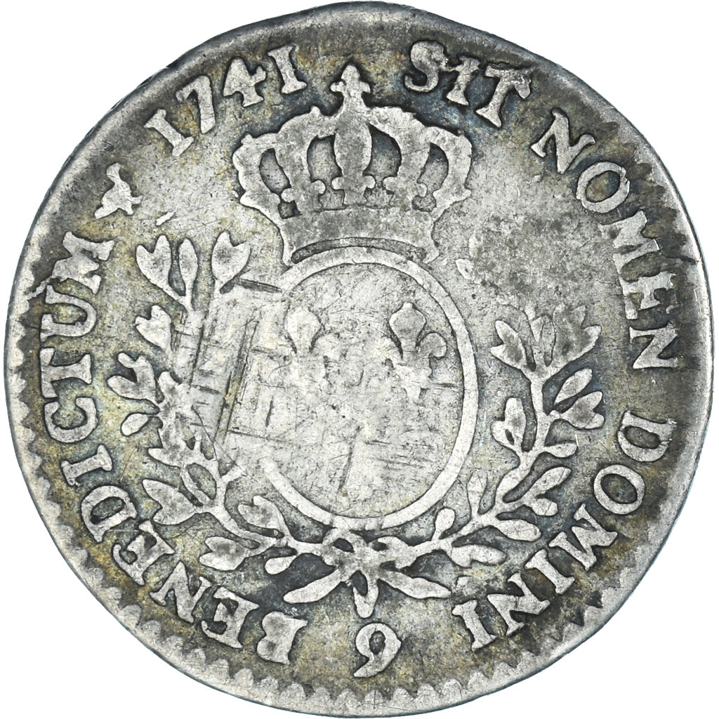 Munten, Frankrijk, Louis XV, 1/10 Écu au bandeau, 1741, Rennes, FR, Zilver