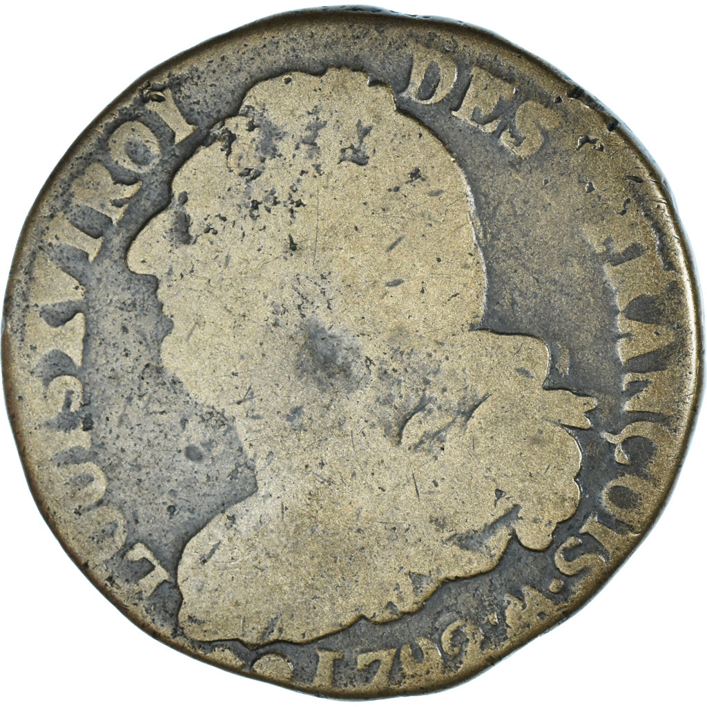 Coin, France, Louis XVI, 2 sols François, 1792 / AN 4, Metz, VF(20-25), Métal