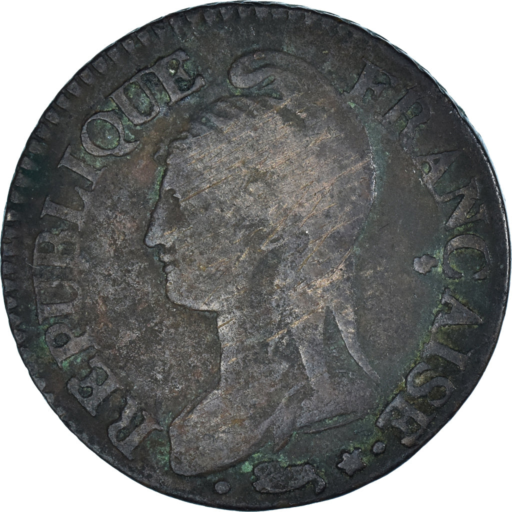 Moneta, Francja, Dupré, 5 Centimes, AN 5, Paris, VF(20-25), Brązowy, KM:640.1