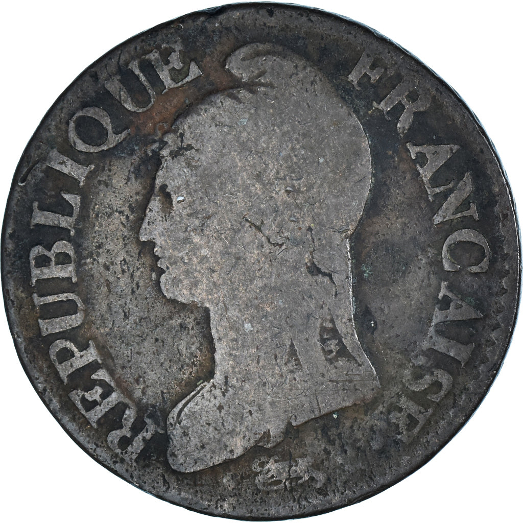 Moneta, Francja, Dupré, 5 Centimes, AN 8, Metz, VF(20-25), Brązowy, KM:640.2