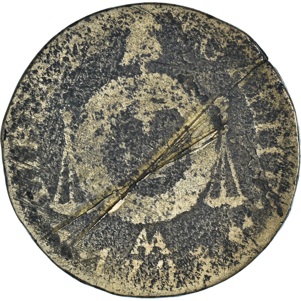 Coin, France, Sol aux balances françoise, 1793 / AN II, Metz, F(12-15), Bronze