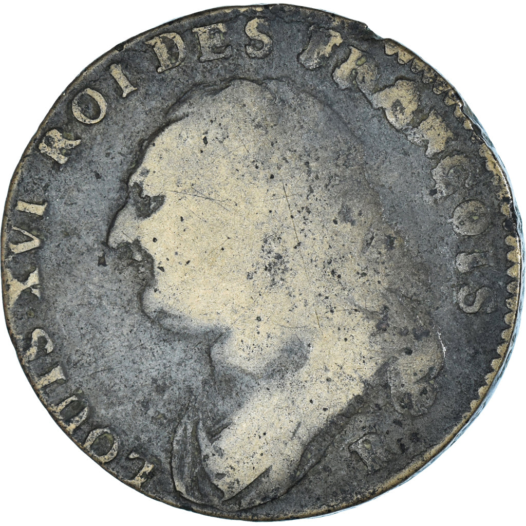 Münze, Frankreich, Louis XVI, 12 deniers françois, 1792⸱4, Orléans, SGE+
