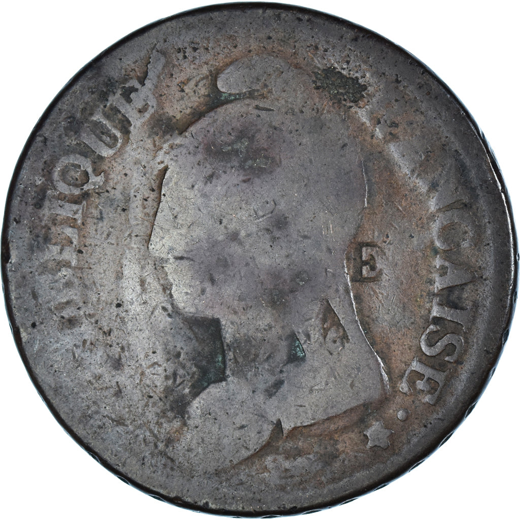 Moneda, Francia, Dupré, Decime, AN 8, Strasbourg, BC+, Bronce, KM:644.4