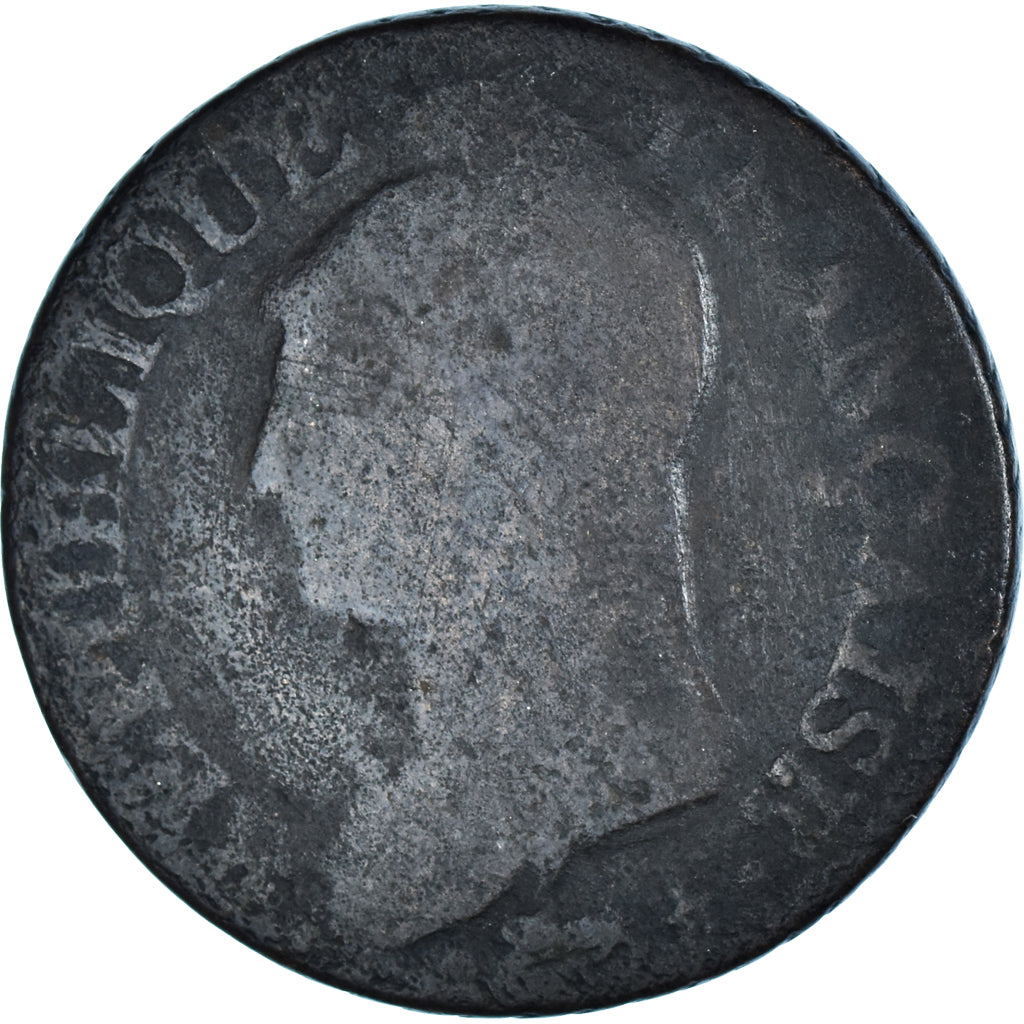 Moneta, Francja, Dupré, 5 Centimes, AN 8, Metz, VF(20-25), Brązowy, KM:640.2