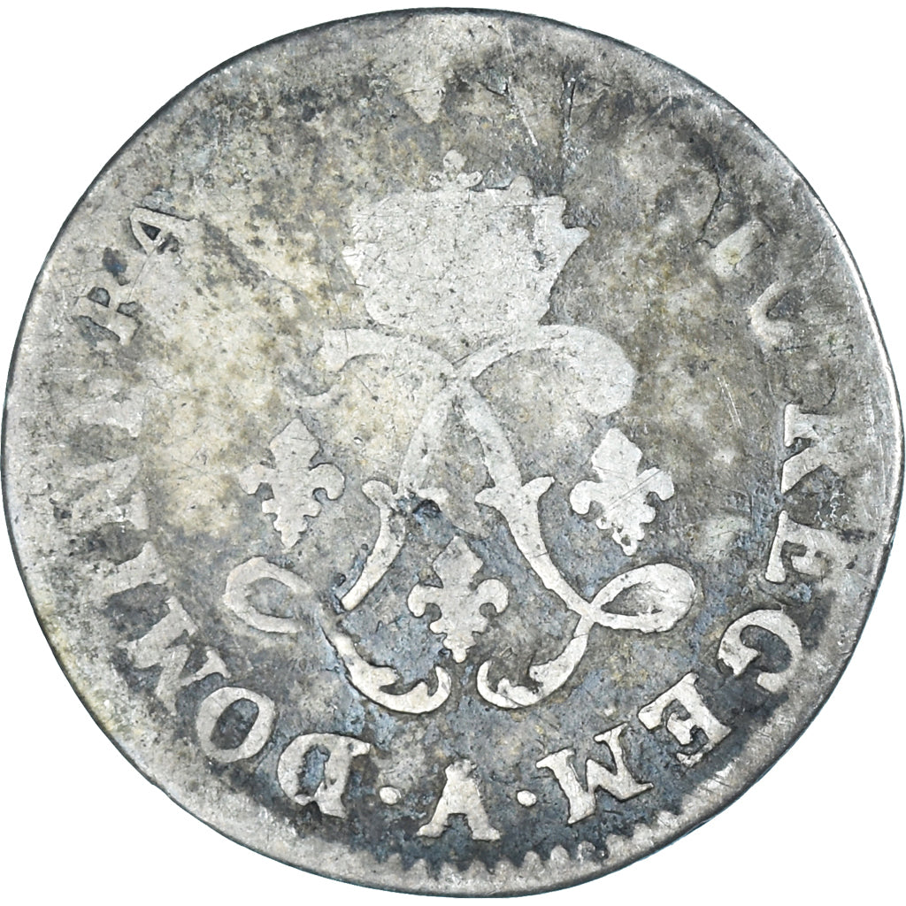 Moneta, Francia, Louis XIV, 4 Sols aux 2 L, 1691, Paris, MB, Argento, KM:281.1