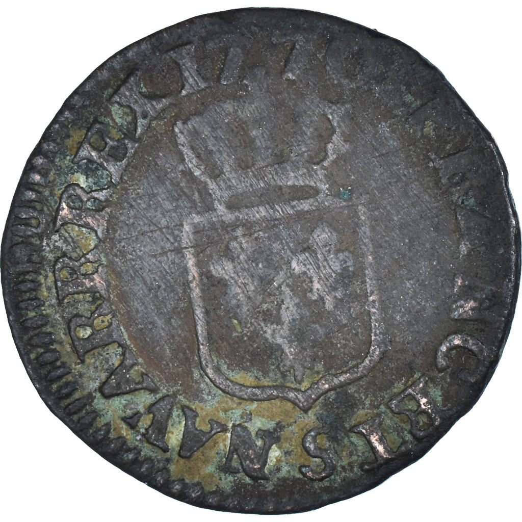 Moeda, França, Louis XV, Liard, 1770, Reims, VF(20-25), Cobre, KM:543.9