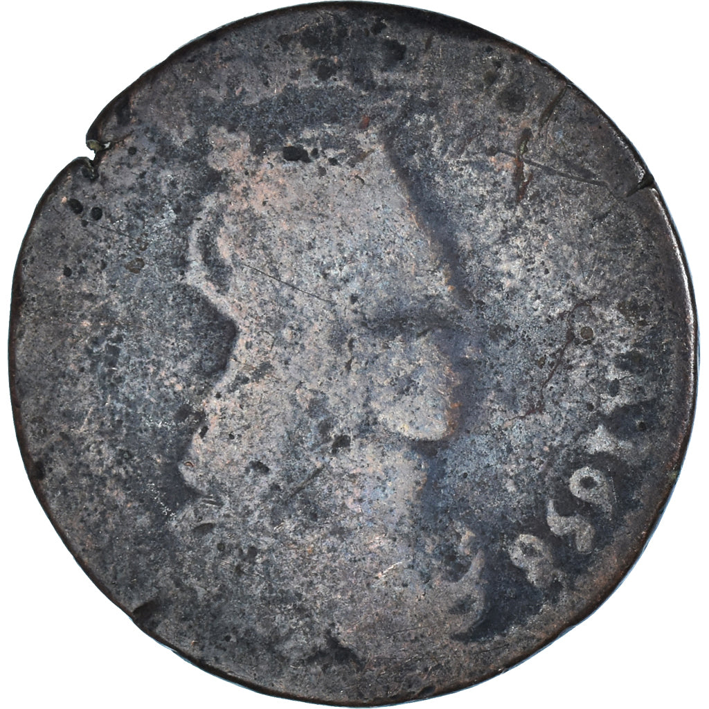 Moneta, Francia, Louis XIV, Liard, 1656, Vimy, B+, Rame, KM:192.5, Gadoury:80