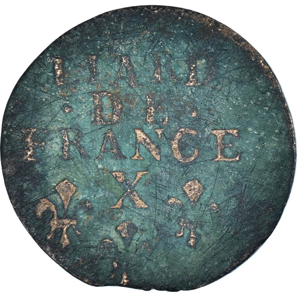 Moneta, Francia, Louis XIV, Liard, 1697, Amiens, B+, Rame, KM:284.18, Gadoury:81