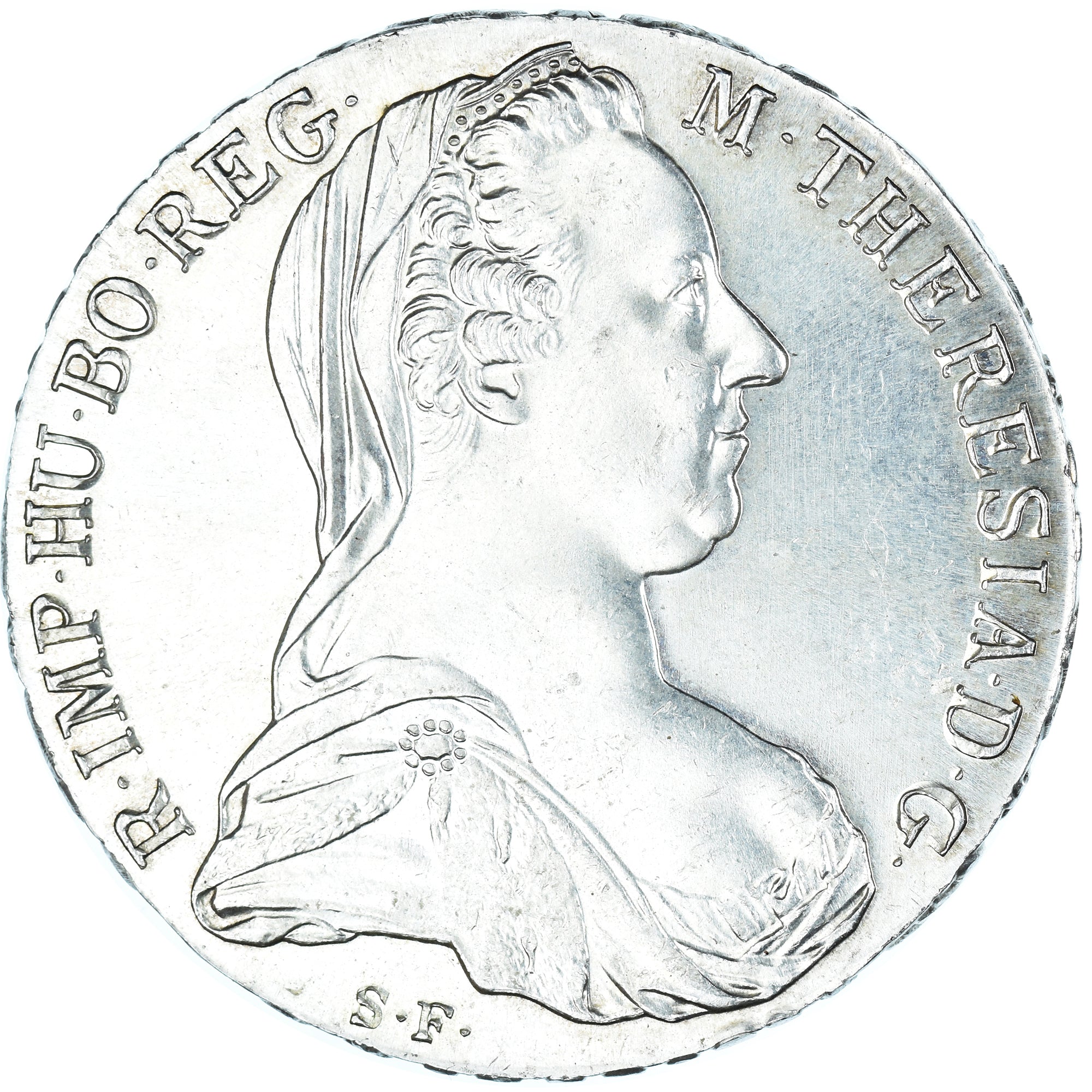 Coin, Austria, Maria Theresa, Thaler, 1780, Vienna, Restrike, MS(60-62), Silver