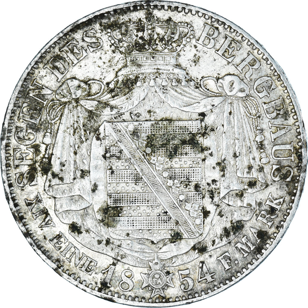 Coin, German States, SAXONY-ALBERTINE, Friedrich August II, Thaler, 1854