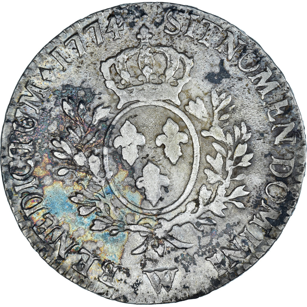 Moeda, França, Louis XV, Écu à la vieille tête, 1774, Lille, VF(30-35)