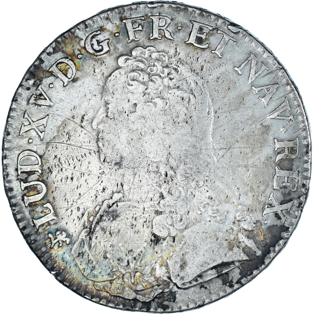 Moneta, Francja, Louis XV, Ecu aux branches d'olivier, 1726, Nantes, VF(30-35)