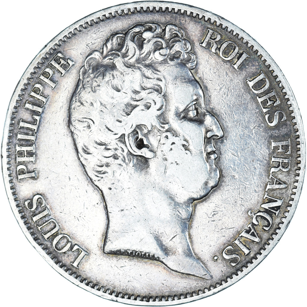 Moeda, França, Louis-Philippe, 5 Francs, 1830, Paris, VF(30-35), Prata