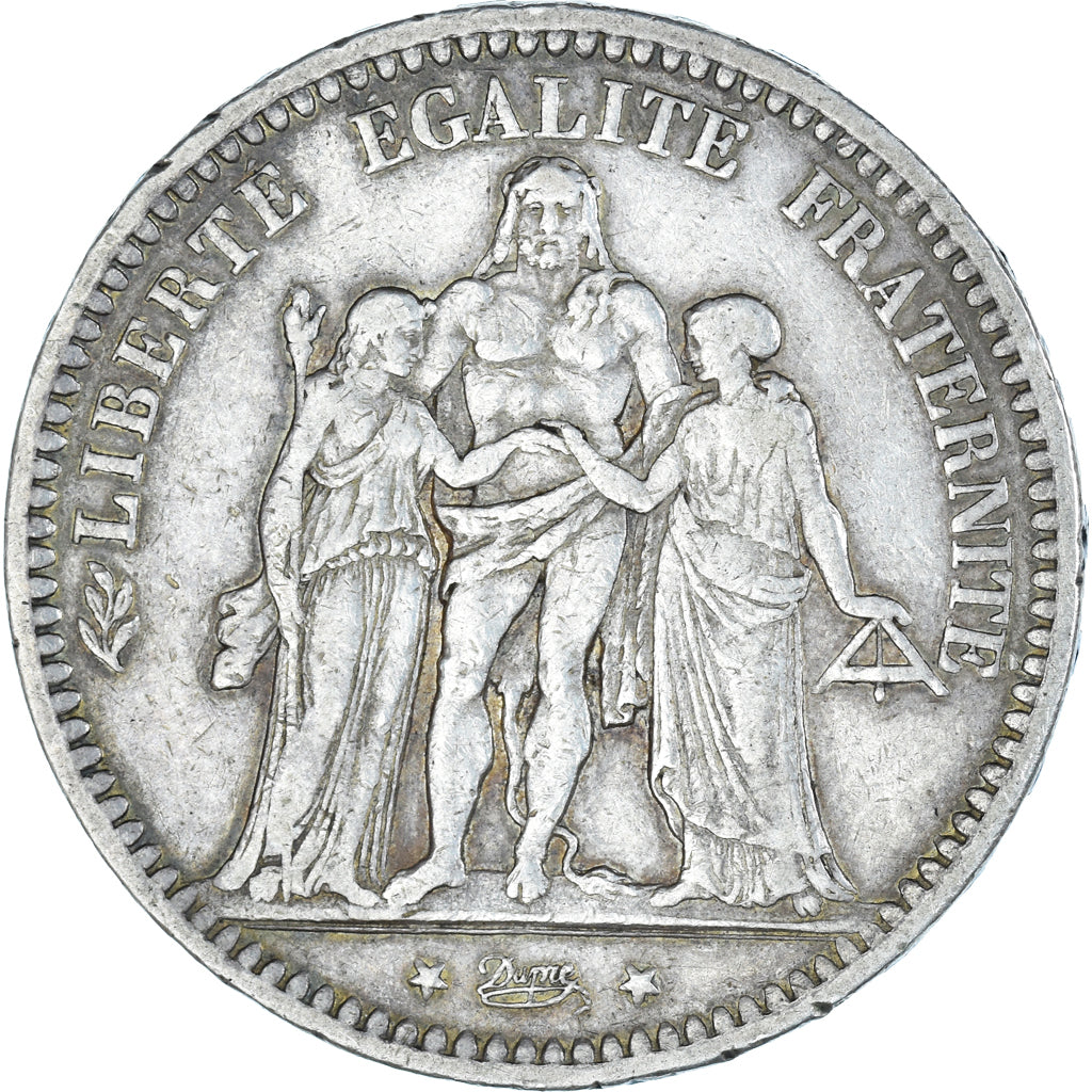 Coin, France, Hercule, 5 Francs, 1871, Bordeaux, VF(30-35), Silver, KM:820.2