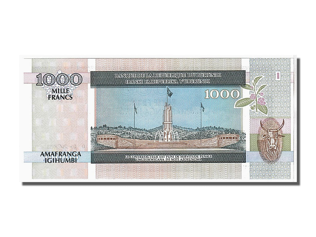 Banknote, Burundi, 1000 Francs, 2006, KM:39d, UNC(65-70)