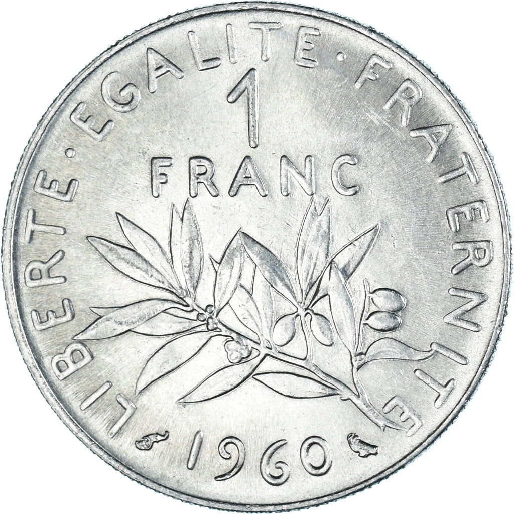 Coin, France, Semeuse, Franc, 1960, Paris, MS(65-70), Nickel, KM:925.1