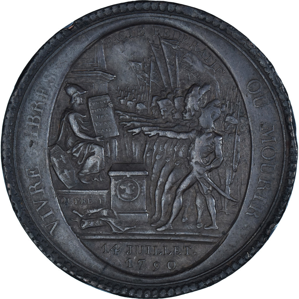 Coin, France, Monneron de 5 Sols, 1792, Paris, VF(30-35), Bronze