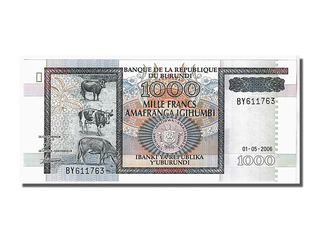 Banknote, Burundi, 1000 Francs, 2006, KM:39d, UNC(65-70)