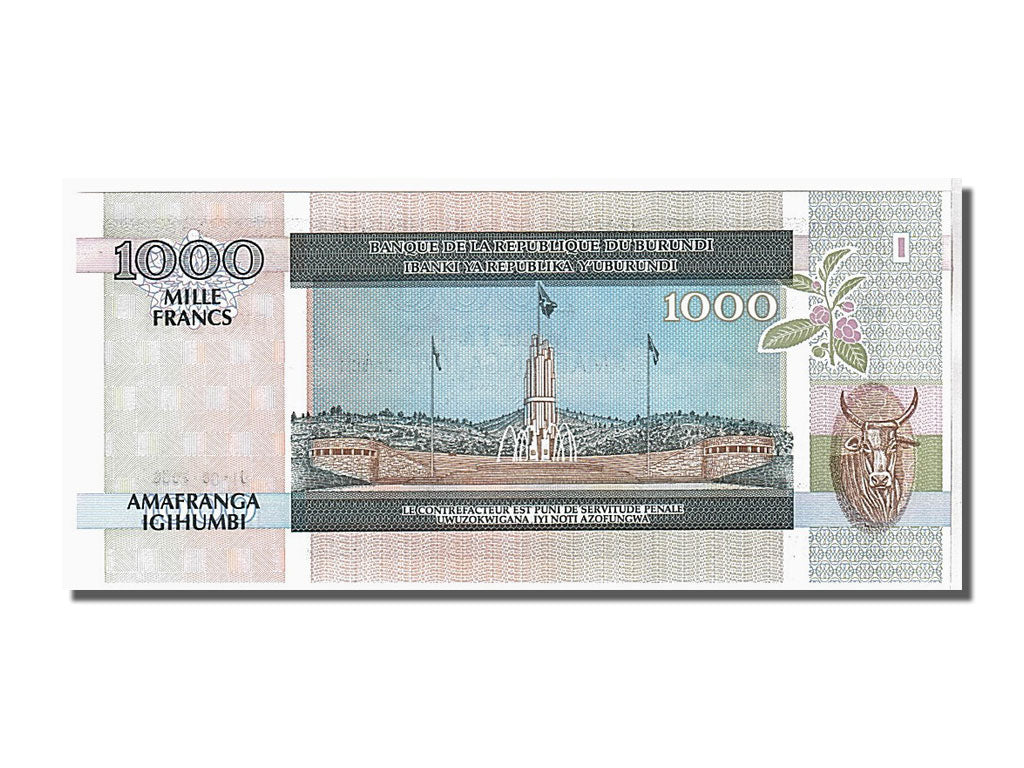 Banknote, Burundi, 1000 Francs, 2006, KM:39d, UNC(65-70)