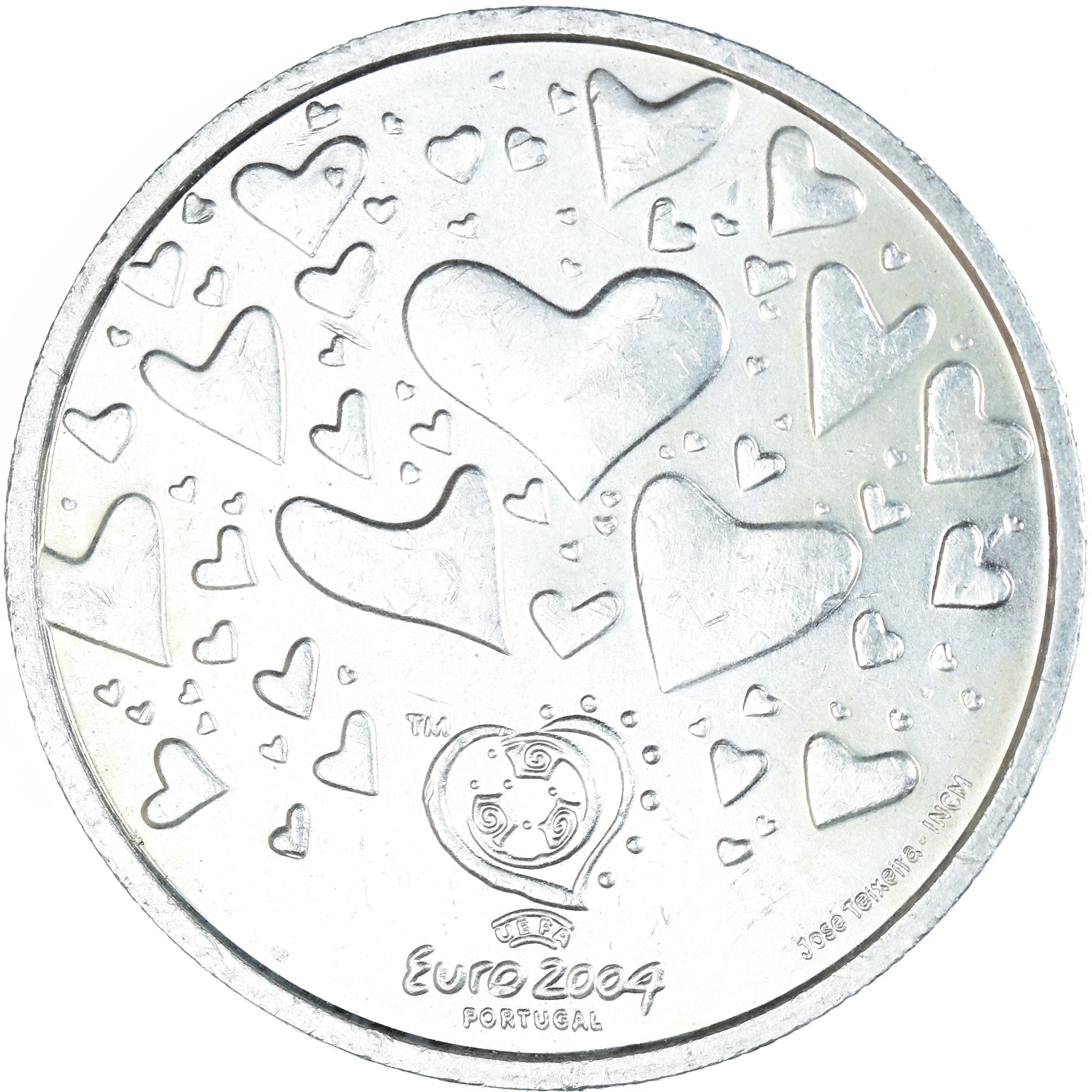 Portugal, 8 Euro, Euro 2004, 2003, Lisbon, AU(50-53), Srebro, KM:751