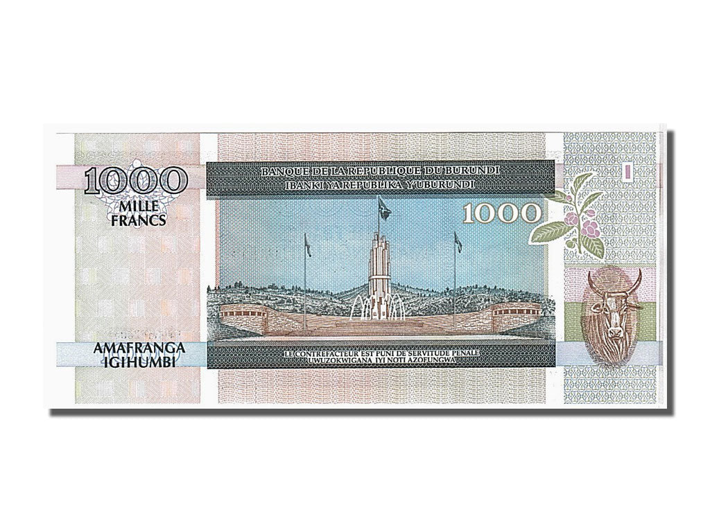 Banknote, Burundi, 1000 Francs, 2006, KM:39d, UNC(65-70)