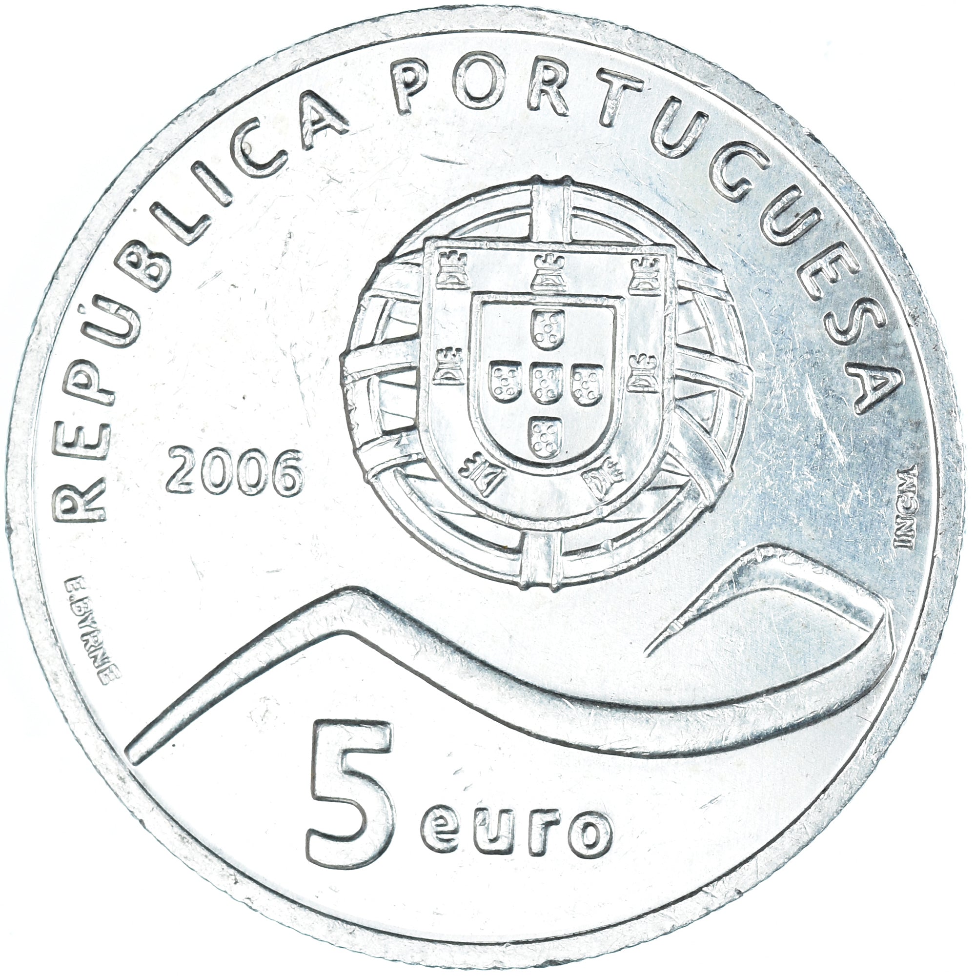 Portugal, 5 Euro, paisagem cultural de Sintra, 2006, Lisbon, AU(50-53), Srebro