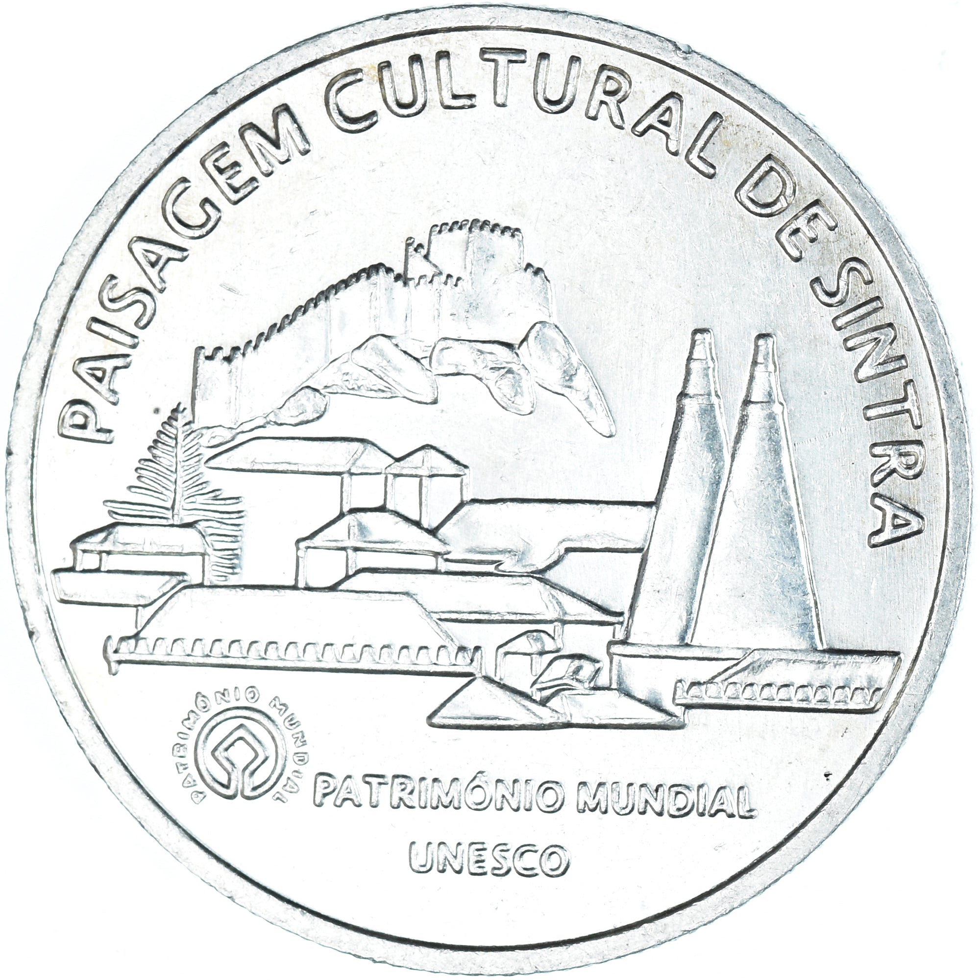 Portugal, 5 Euro, paisagem cultural de Sintra, 2006, Lisbon, MBC+, Plata, KM:769