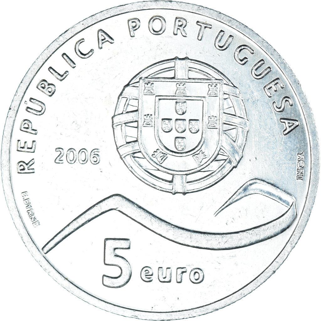 Portugal, 5 Euro, paisagem cultural de Sintra, 2006, Lisbon, MBC+, Plata, KM:769