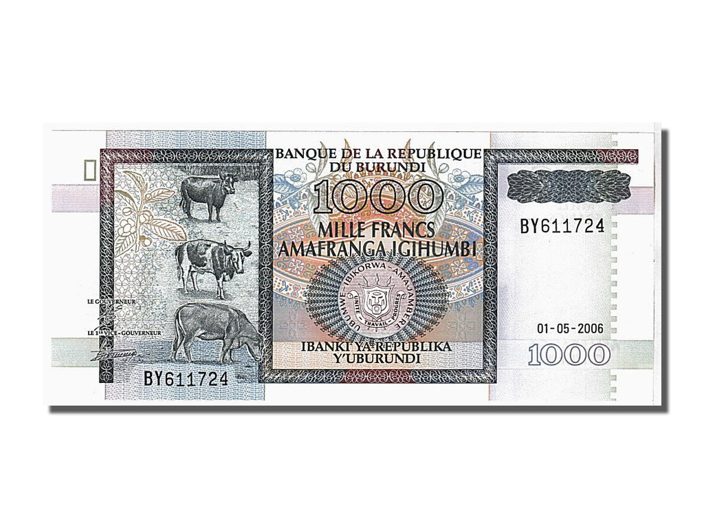Banknote, Burundi, 1000 Francs, 2006, KM:39d, UNC(65-70)