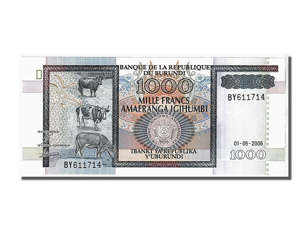 Banconote, Burundi, 1000 Francs, 2006, FDS