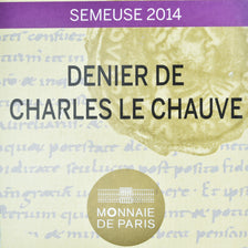 France, 5 Euro, denier de Charles le Chauve, 2014, Monnaie de Paris, BE