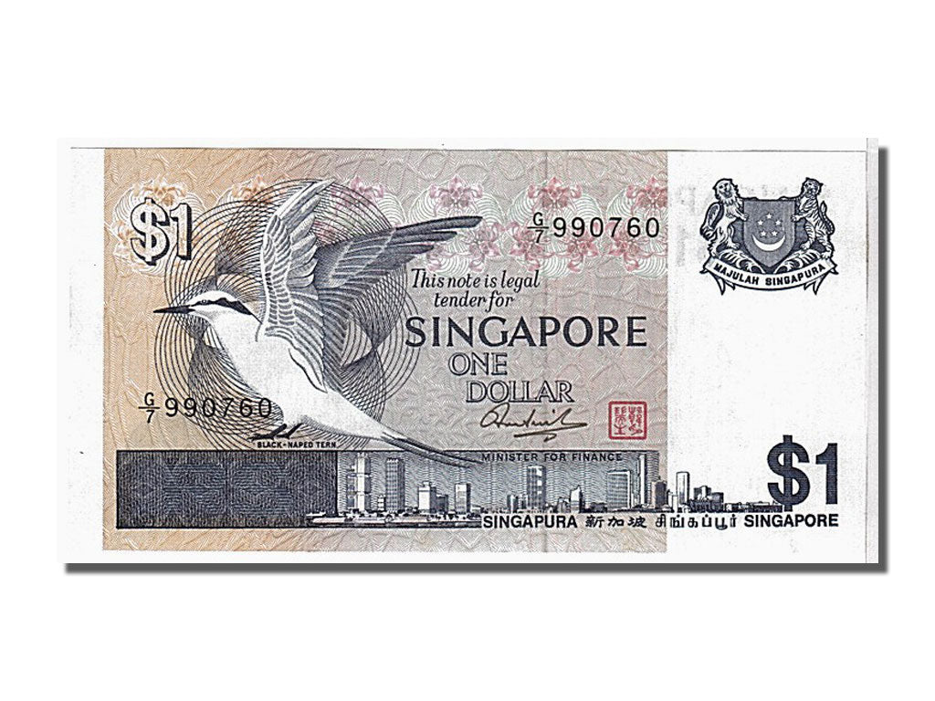 Biljet, Singapur, 1 Dollar, 1976, NIEUW
