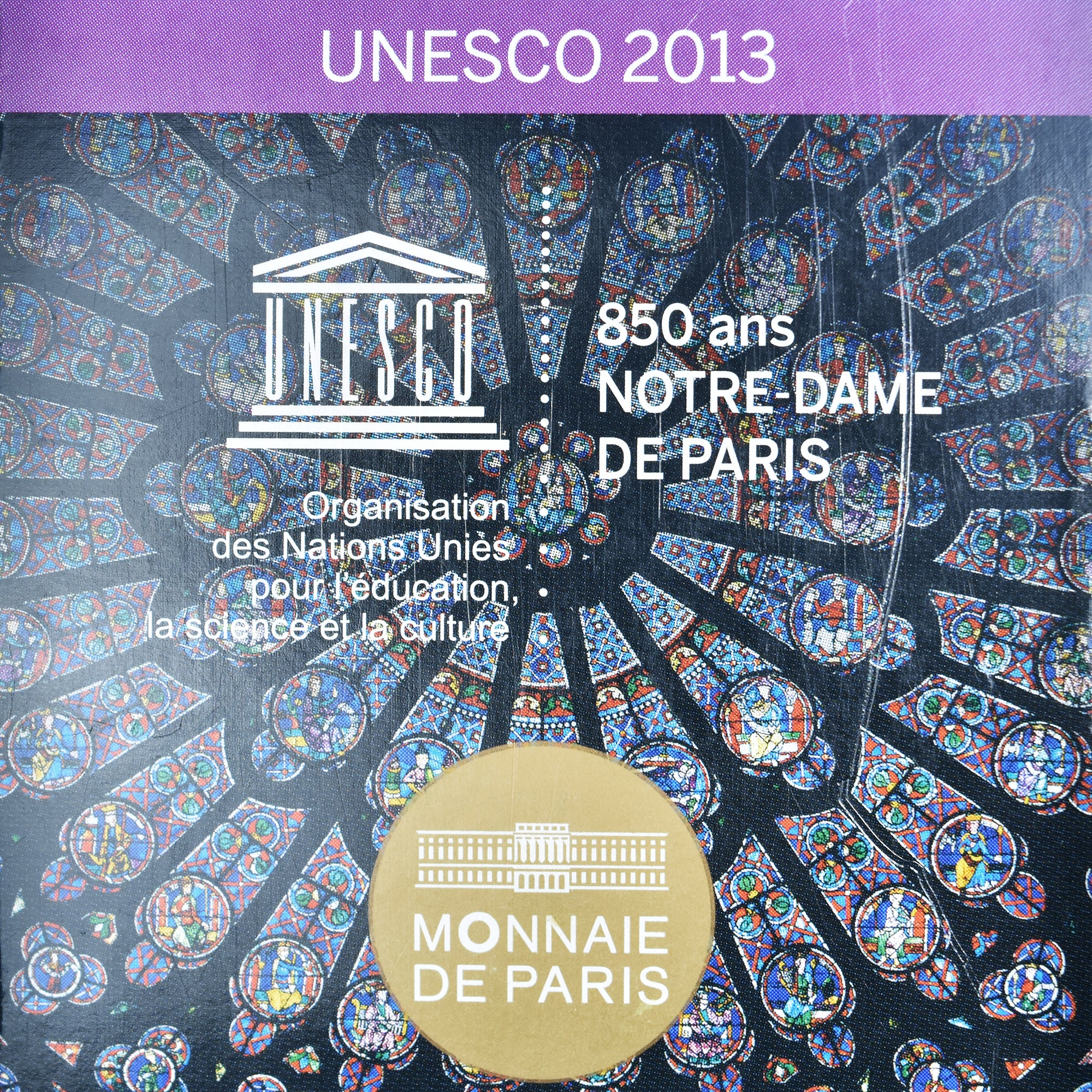 Frankreich, 5 Euro, 850 ans Notre-Dame de Paris, 2013, Monnaie de Paris, BE