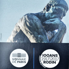 France, 10 Euro, Auguste Rodin, la sculpture, 2017, Monnaie de Paris, BE
