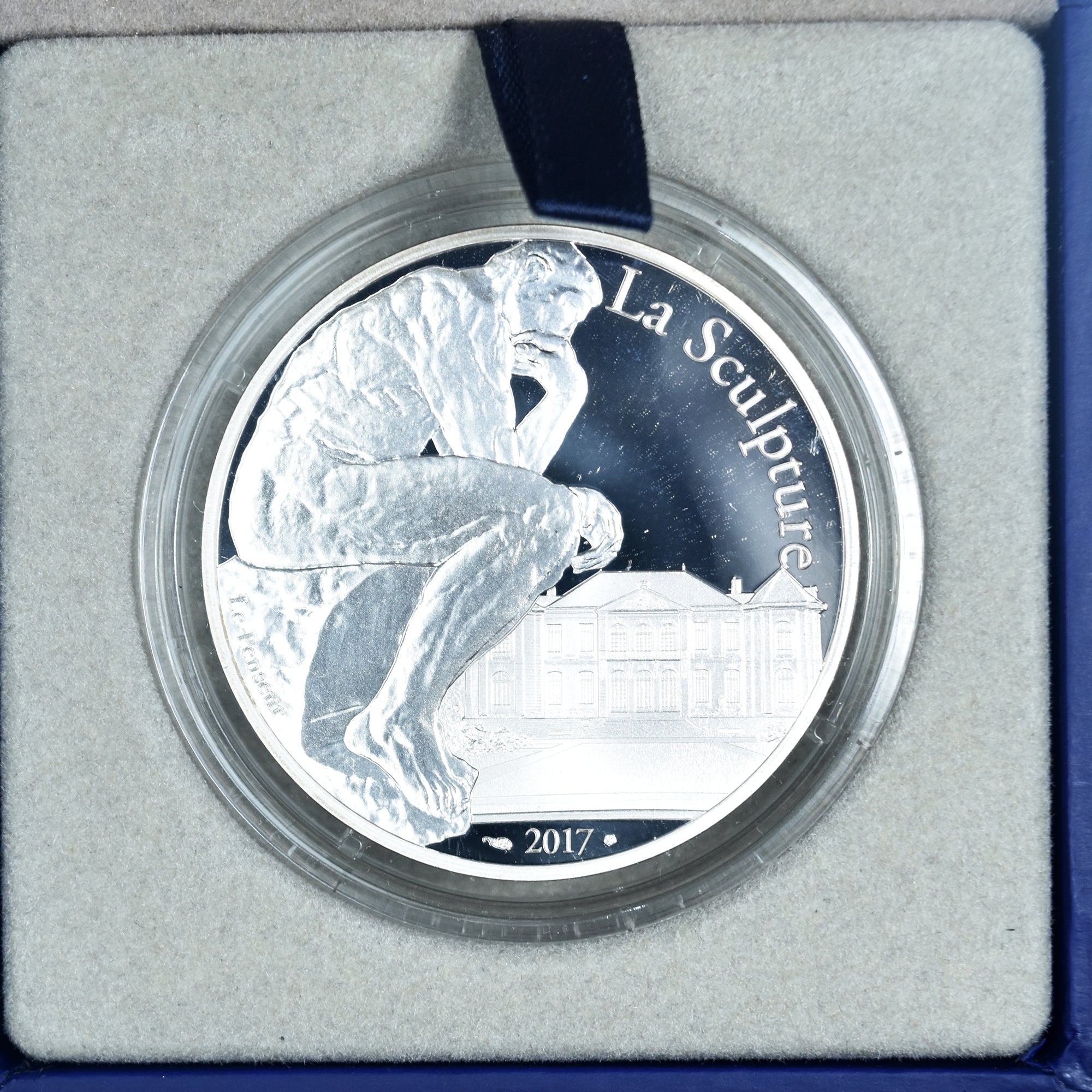 France, 10 Euro, Auguste Rodin, la sculpture, 2017, Monnaie de Paris, BE