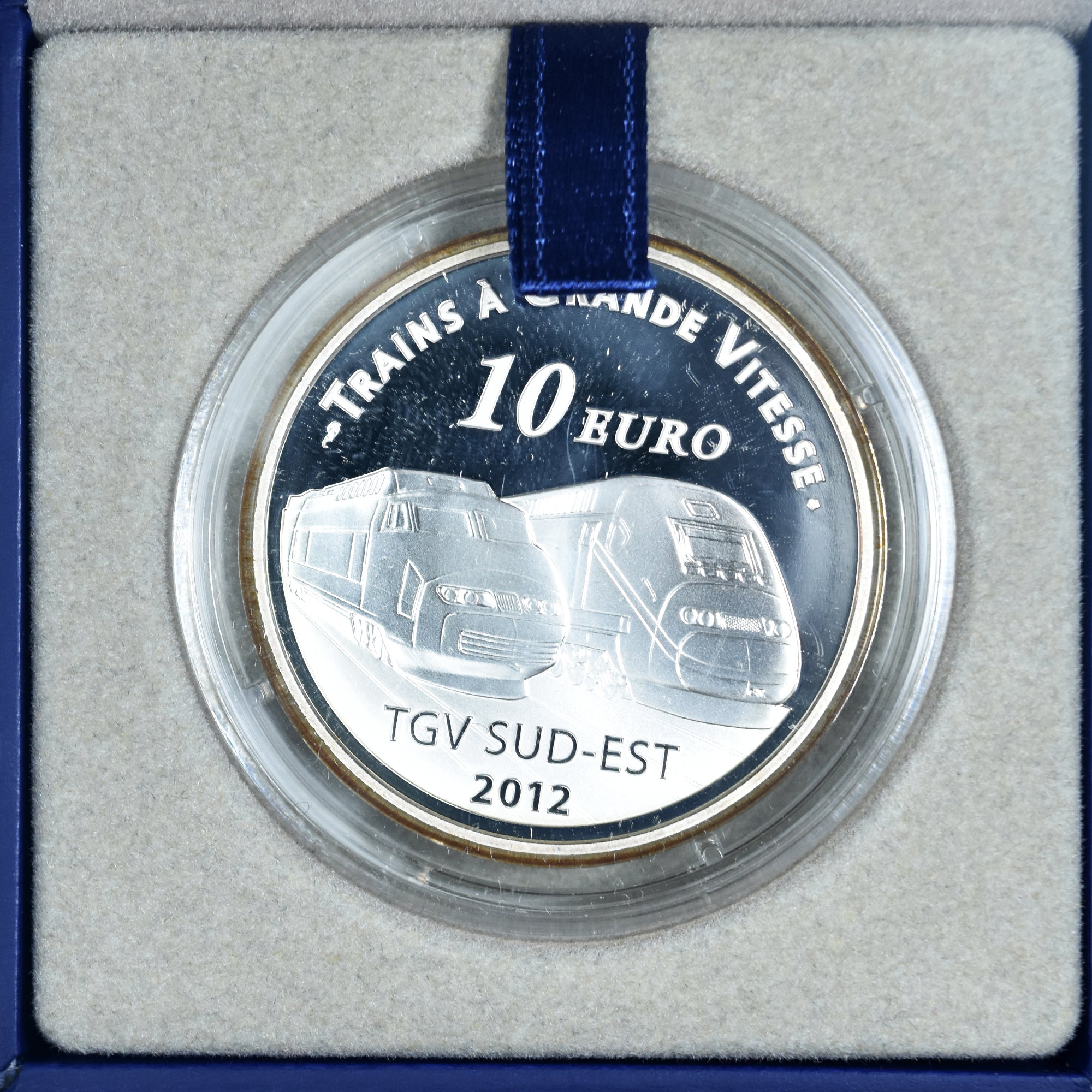 Frankrijk, 10 Euro, gare de Lyon Saint-Exupéry TGV, 2012, Monnaie de Paris, BE