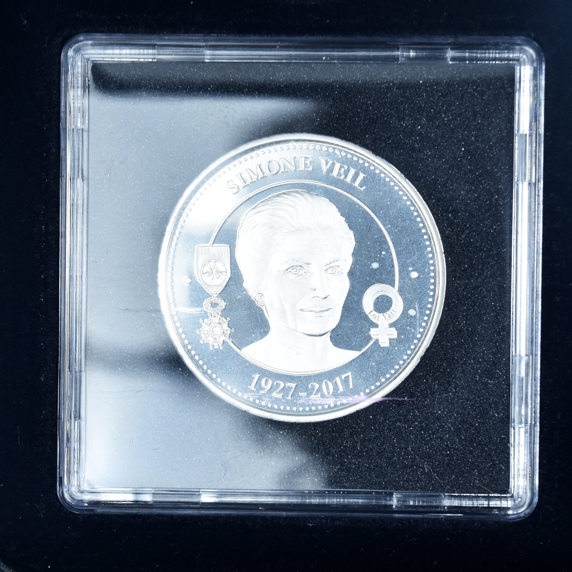 Francia, medaglia, panthéonisation de Simone Veil, 2017, BE, FDC, Argento