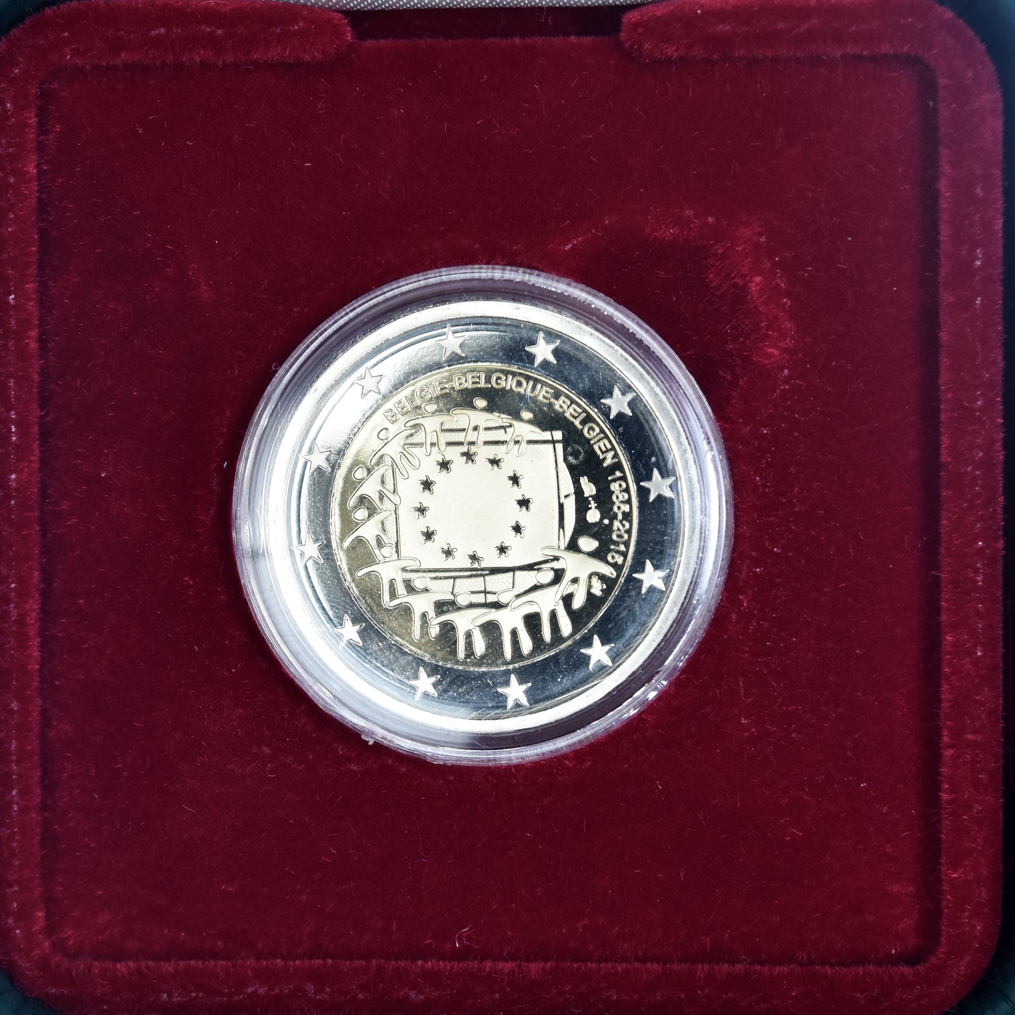 Belgium, 2 Euro, 30 ans du drapeau de l'UE, 2015, Royal Belgium Mint, BE