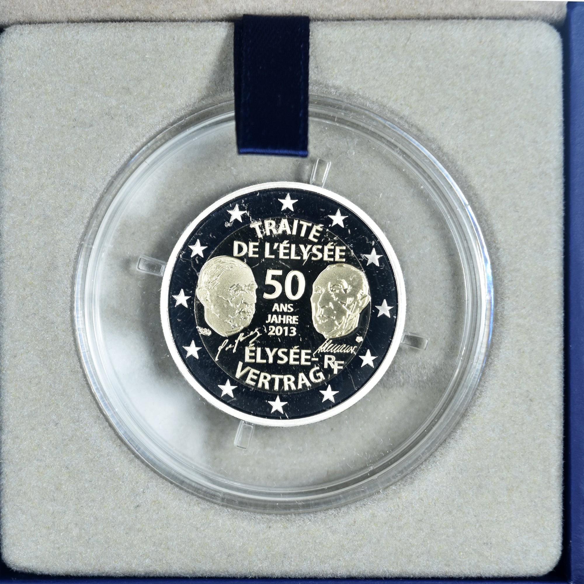France, 2 Euro, 50 ans du traité de l'Élysée, 2013, Monnaie de Paris, BE