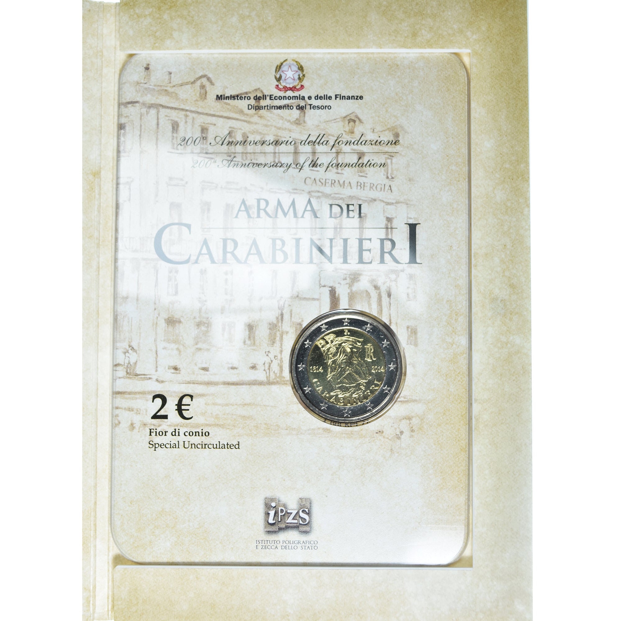 Italien, 2 Euro, Arma dei Carabinieri, 2014, Rome, Special Unc., STGL