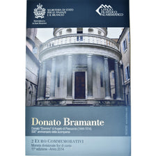 Saint Marin , 2 Euro, Donato Bramante, 2014, Rome, BU, FDC, Bimétallique