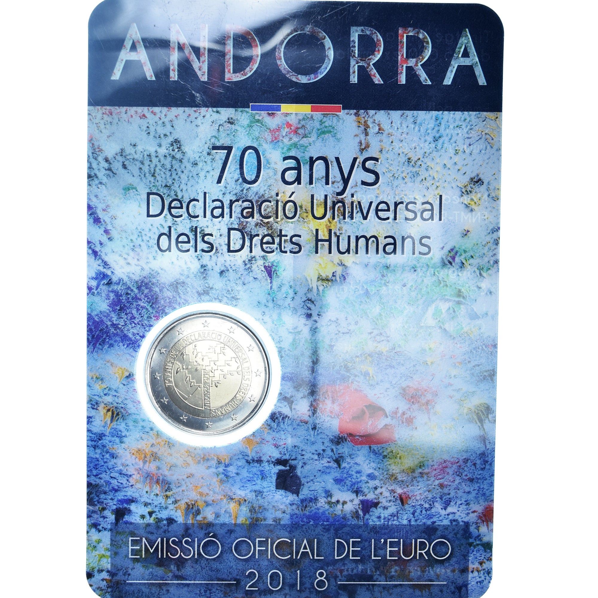 Andorra, 2 Euro, droits de l'homme, 2018, BU, STGL, Bi-Metallic