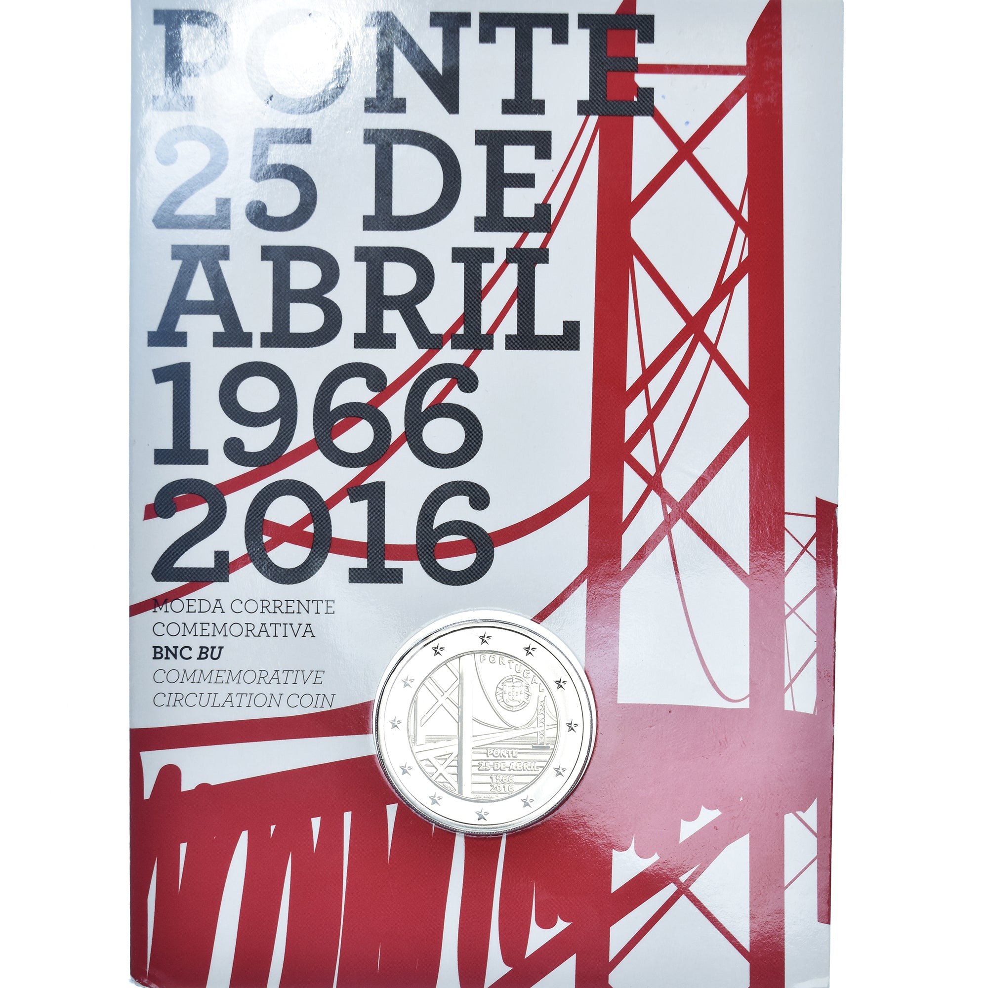 Portogallo, 2 Euro, ponte de 25 abril, 2016, Casa da Moeda, BU, FDC