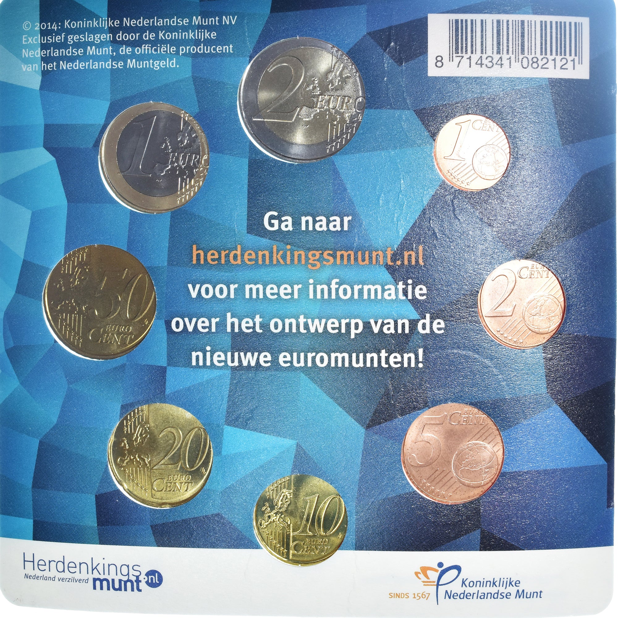 Niederlande, 1 Cent to 2 Euro, Willem-Alexander, 2014, Utrecht, UNZ