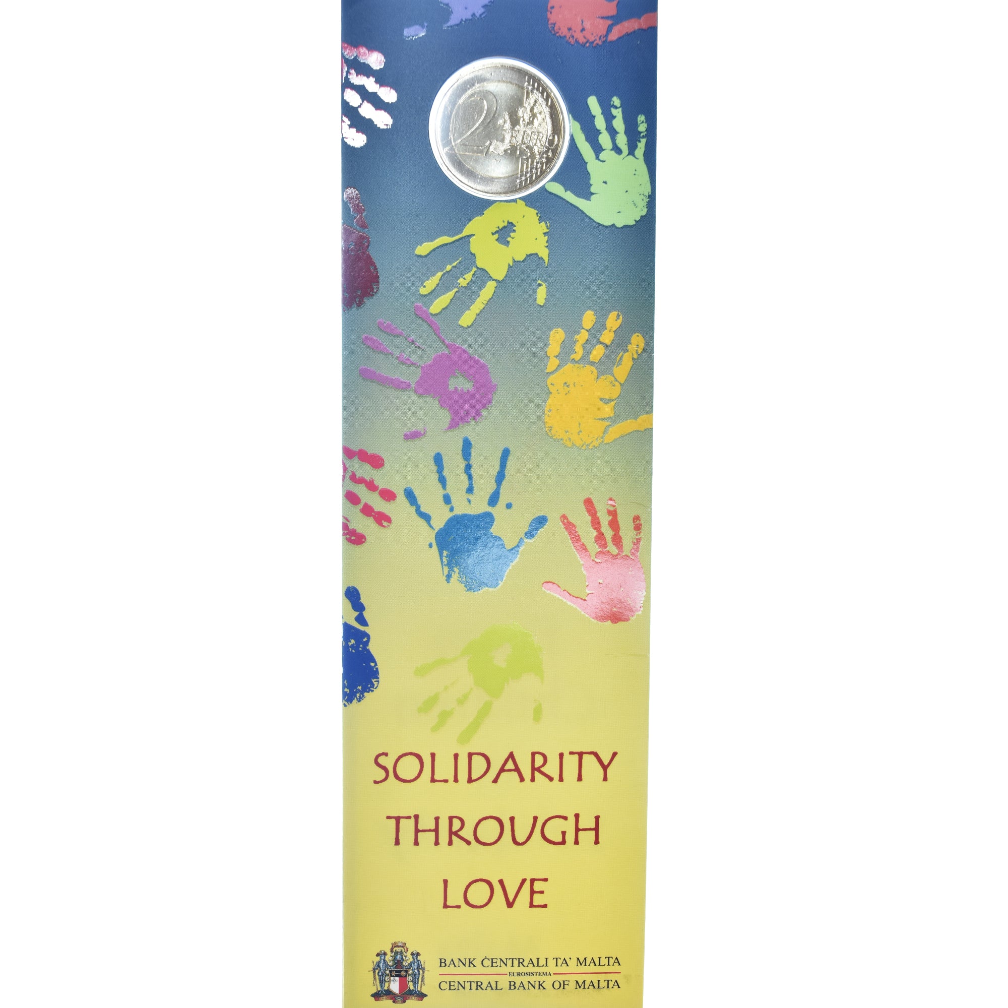 Malta, 2 Euro, solidarity through love, 2016, BU, FDC, Bi-Metallic